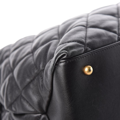 Chanel Calfskin Quilted Large Soft Elegance Tote Black 12 of 15