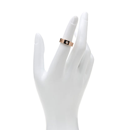 Cartier 18K Pink Gold 3 Diamond 5.5mm LOVE Ring 50 5.25 2 of 5