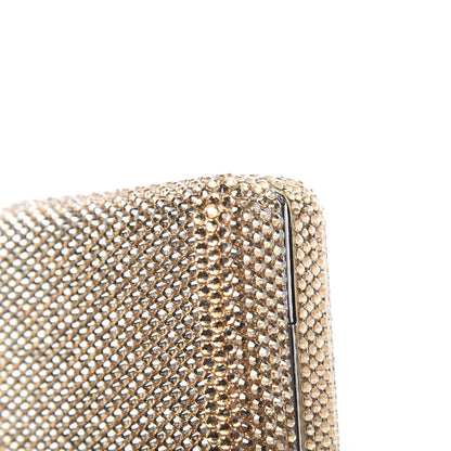 Judith Leiber Swarovski Crystal Minaudiere Clutch Silver Gold 8 of 14