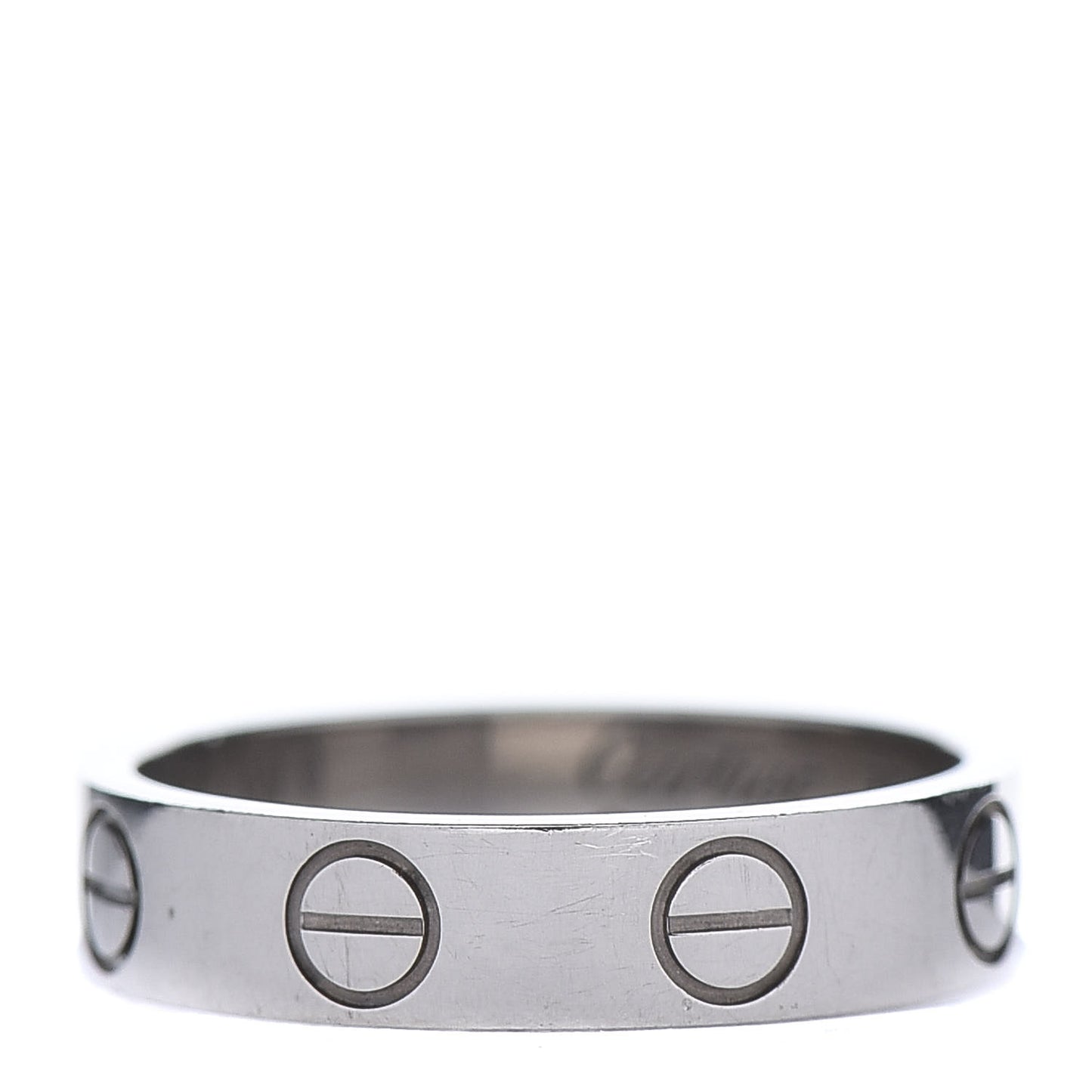 18K White Gold 3.5mm LOVE Wedding Band Ring 45 3.25