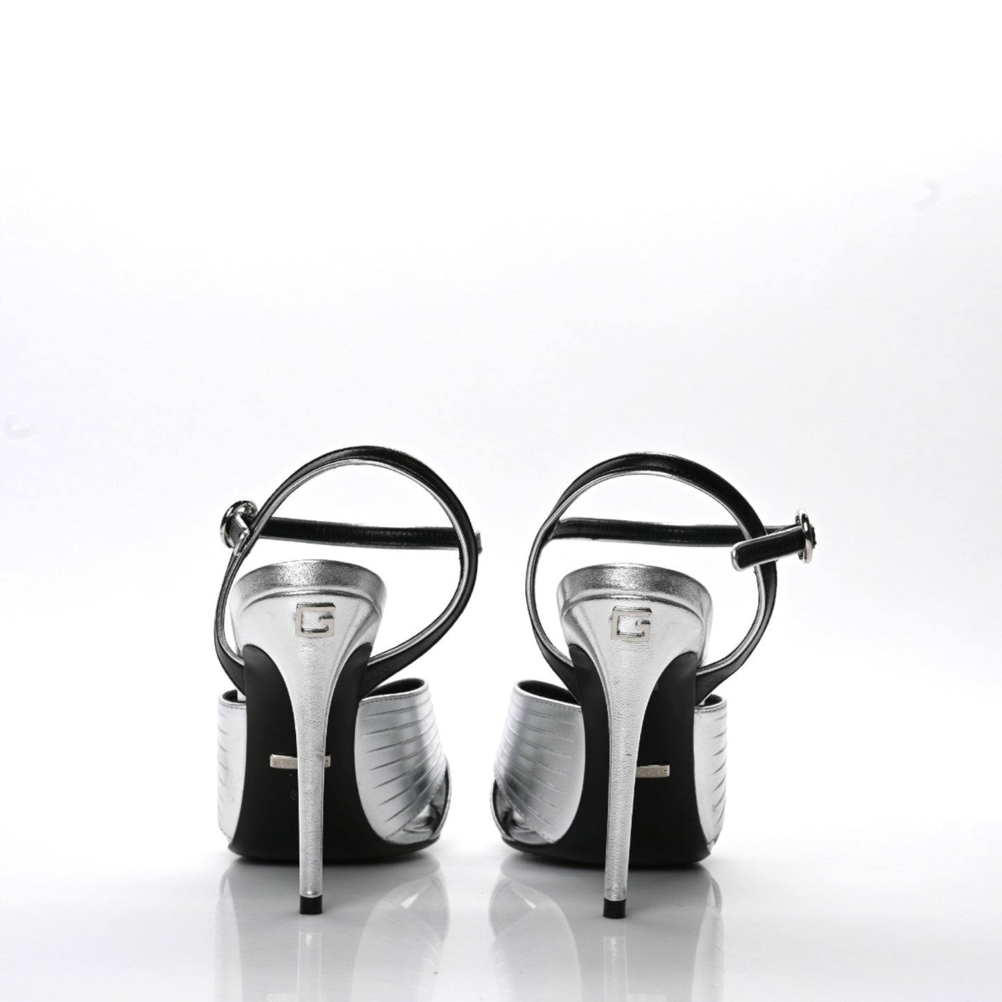 Malaga Kid Webby Crossover High Heel Sandals 37 Silver