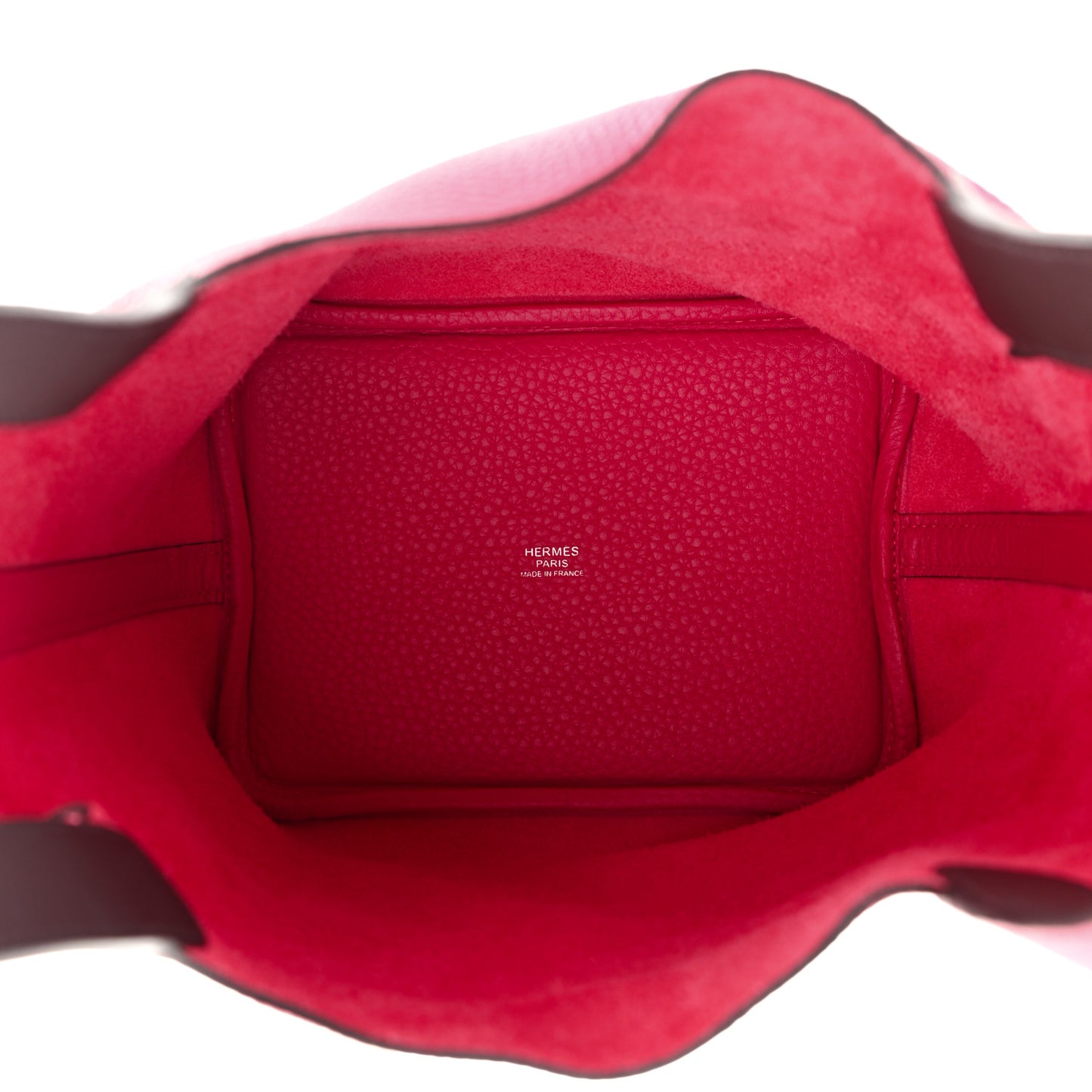 Taurillon Clemence Swift Eclat Picotin Lock 18 PM Framboise Rouge Sellier