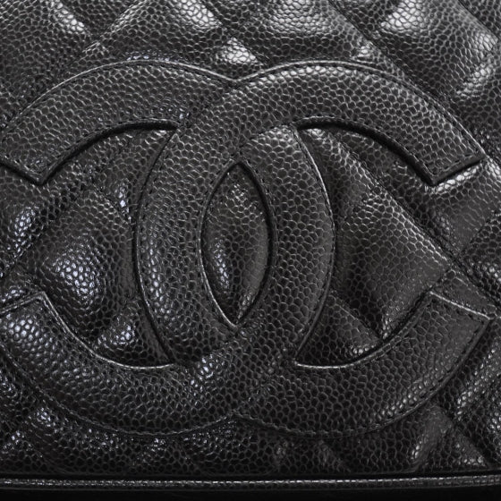 Caviar Quilted Pochette Black