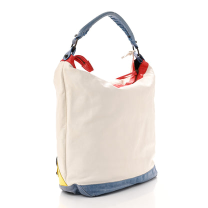 Balenciaga Agneau Classic Hardware Day Hobo White Multicolor 3 of 10