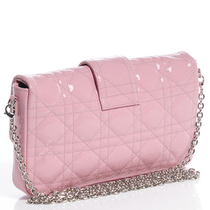 Christian Dior Patent Cannage New Lock Pouch Pale Pink 3 of 8