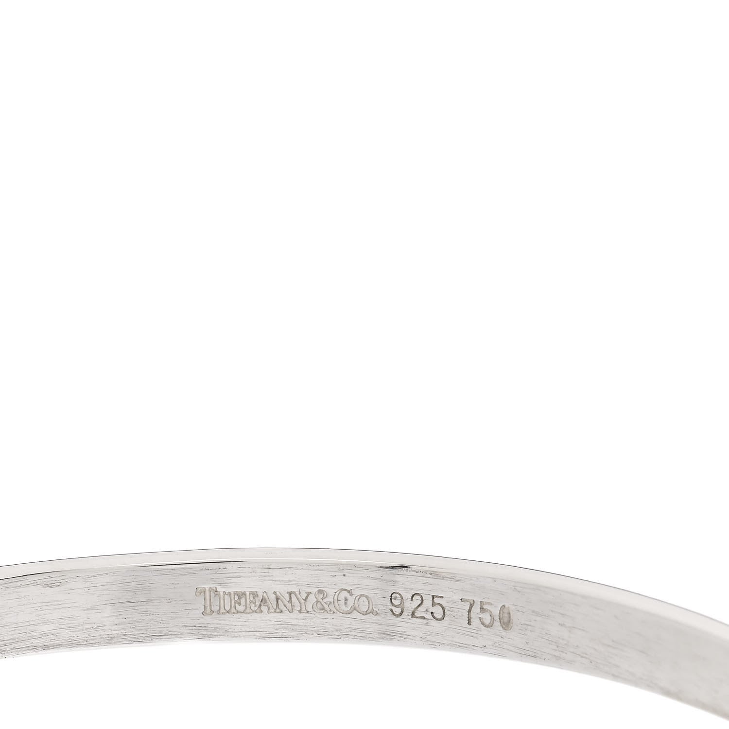 Tiffany Sterling Silver 18K Yellow Gold Hook Eye Bangle Bracelet 3 of 4
