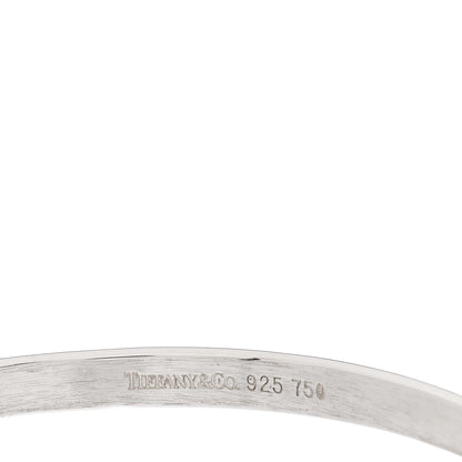 Tiffany Sterling Silver 18K Yellow Gold Hook Eye Bangle Bracelet 3 of 4
