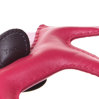 Hermes Milo Lambskin Grigri Rodeo Horse Bag Charm PM Rose Sakura Framboise Rouge Sellier 5 of 8