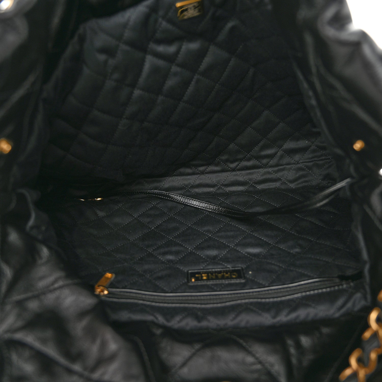 Chanel Shiny Calfskin Quilted Chanel 22 Black 6 of 11