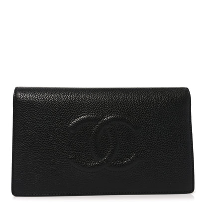 Chanel Caviar Timeless CC Yen Wallet Black 1 of 8