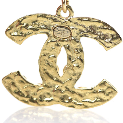 Chanel CC Crystal Drop Earrings Gold 4 of 5