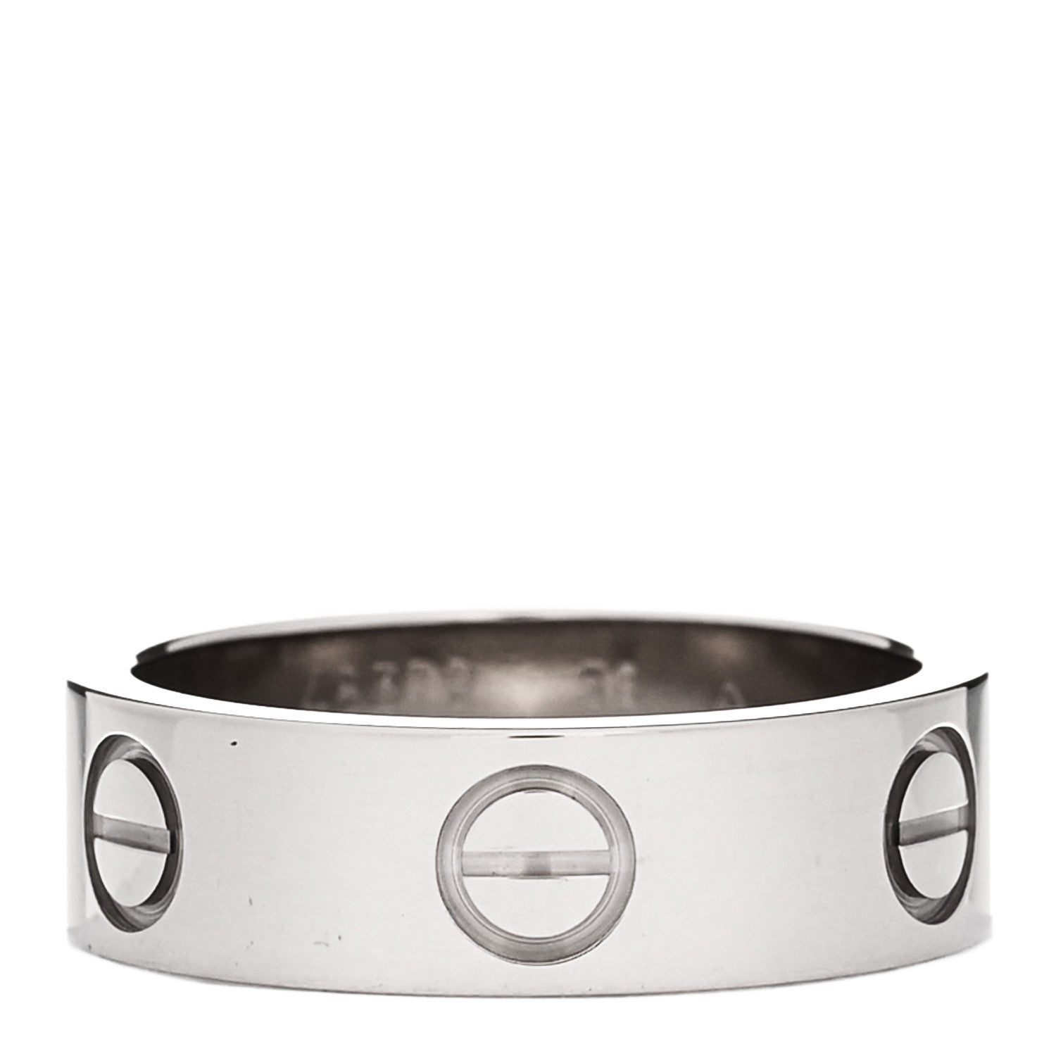 Cartier 18K White Gold 5.5mm LOVE Ring 50 5.25 1 of 4