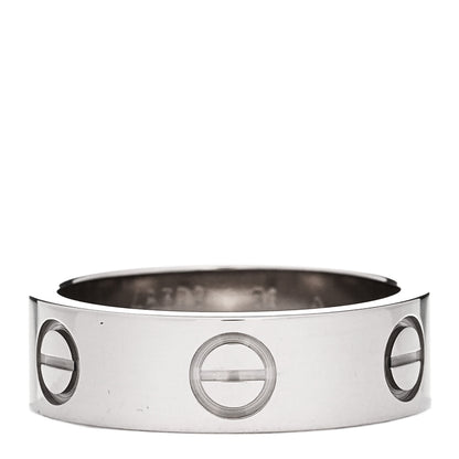 Cartier 18K White Gold 5.5mm LOVE Ring 50 5.25 1 of 4