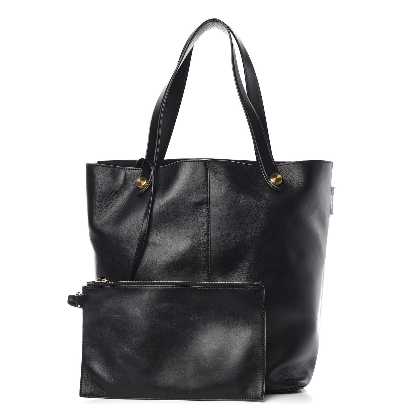 Calfskin Kite Bucket Bag Black