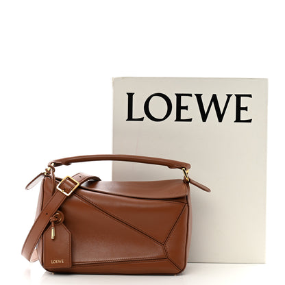 Loewe Nappa Lambskin Small Featherlight Puzzle Bag Pecan 11 of 11