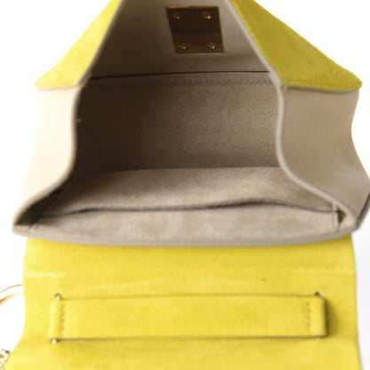 Chloe Suede Smooth Calfskin Mini Drew Shoulder Bag Cork Beige 4 of 9