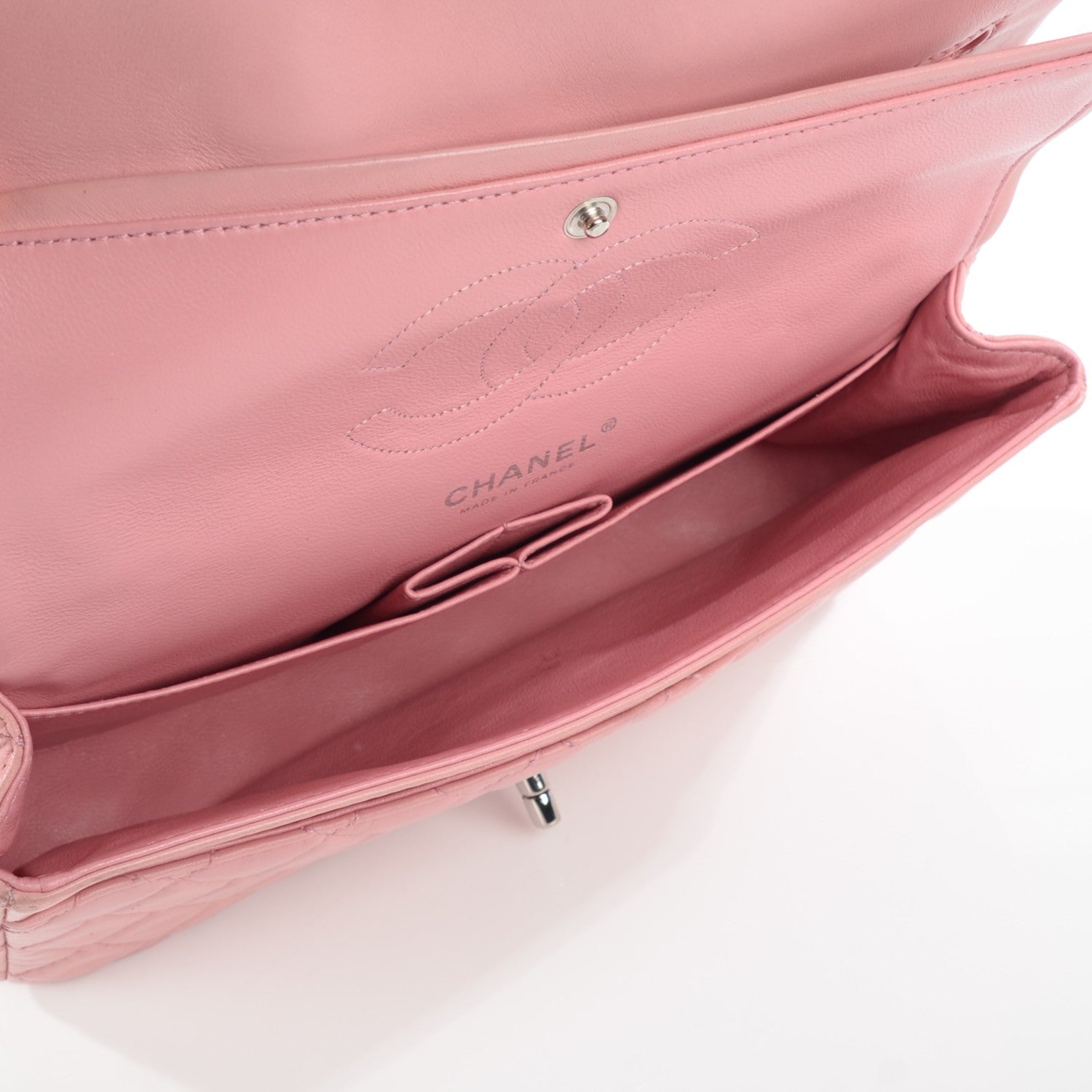 Chanel Lambskin Quilted Medium Double Flap Light Pink 5 of 9