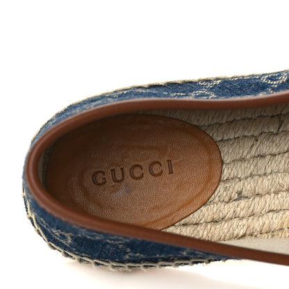 Gucci Denim GG Monogram Espadrilles 39.5 Blue Tea Cuir 7 of 8
