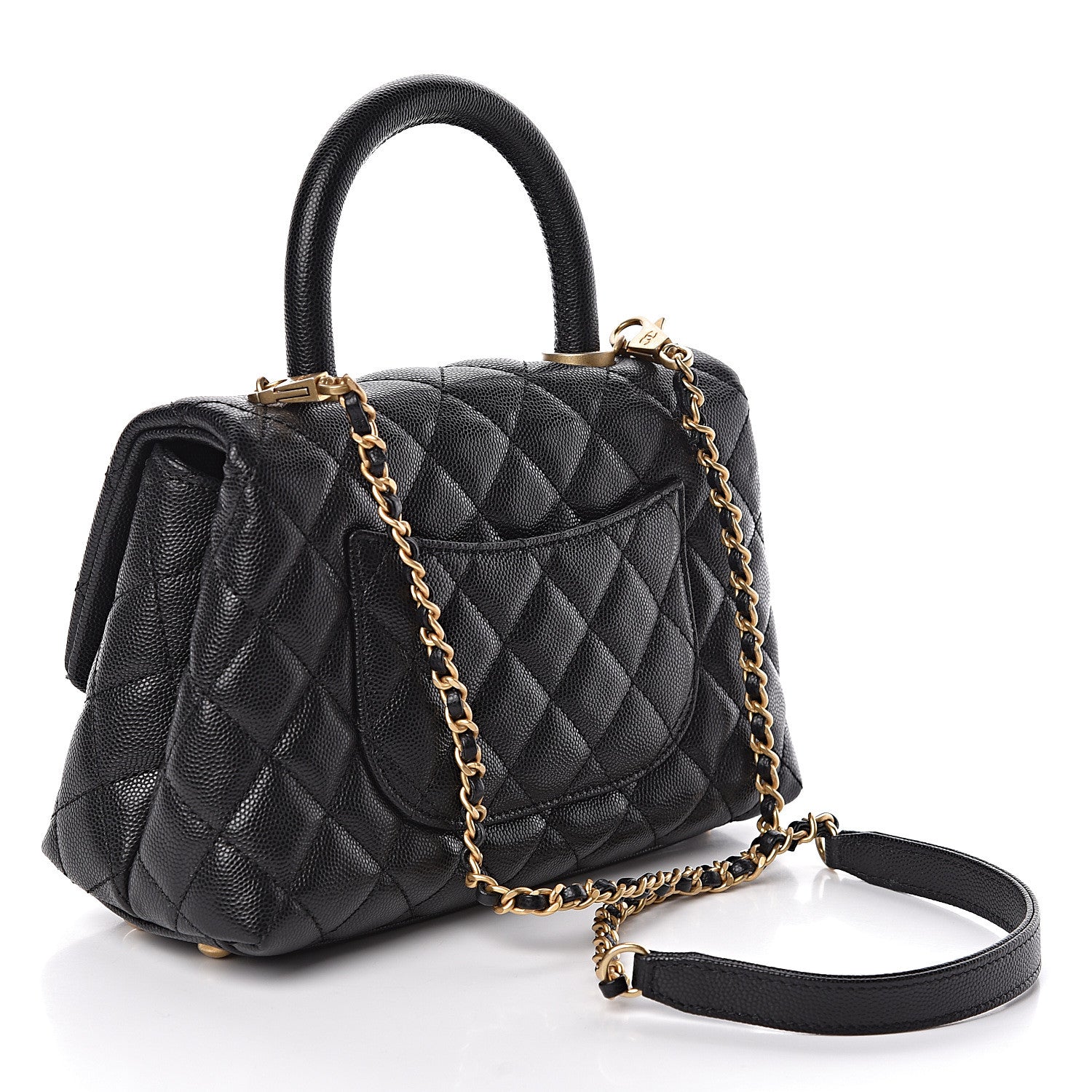 Chanel Caviar Quilted Mini Coco Handle Flap Black 3 of 10