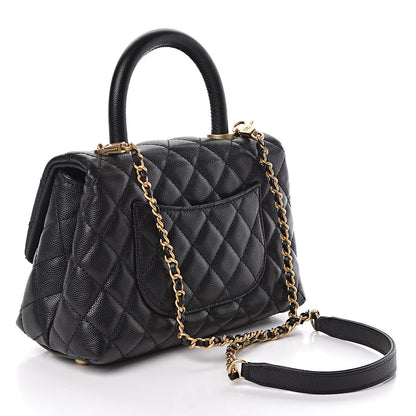 Chanel Caviar Quilted Mini Coco Handle Flap Black 3 of 10