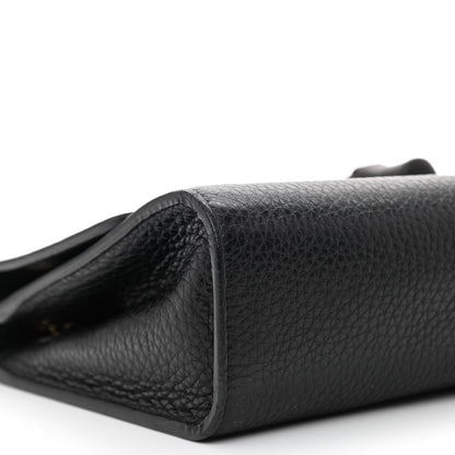 Gucci Pebbled Calfskin Medium Miss Bamboo Shoulder Bag Black 9 of 10