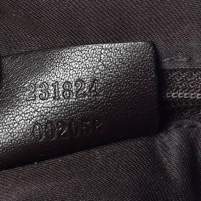 Gucci Denim Monogram Half Moon Hobo Dark Brown 7 of 9