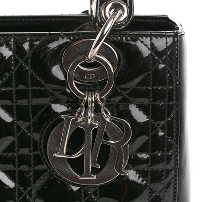 Christian Dior Patent Cannage Medium Lady Dior Black 11 of 13