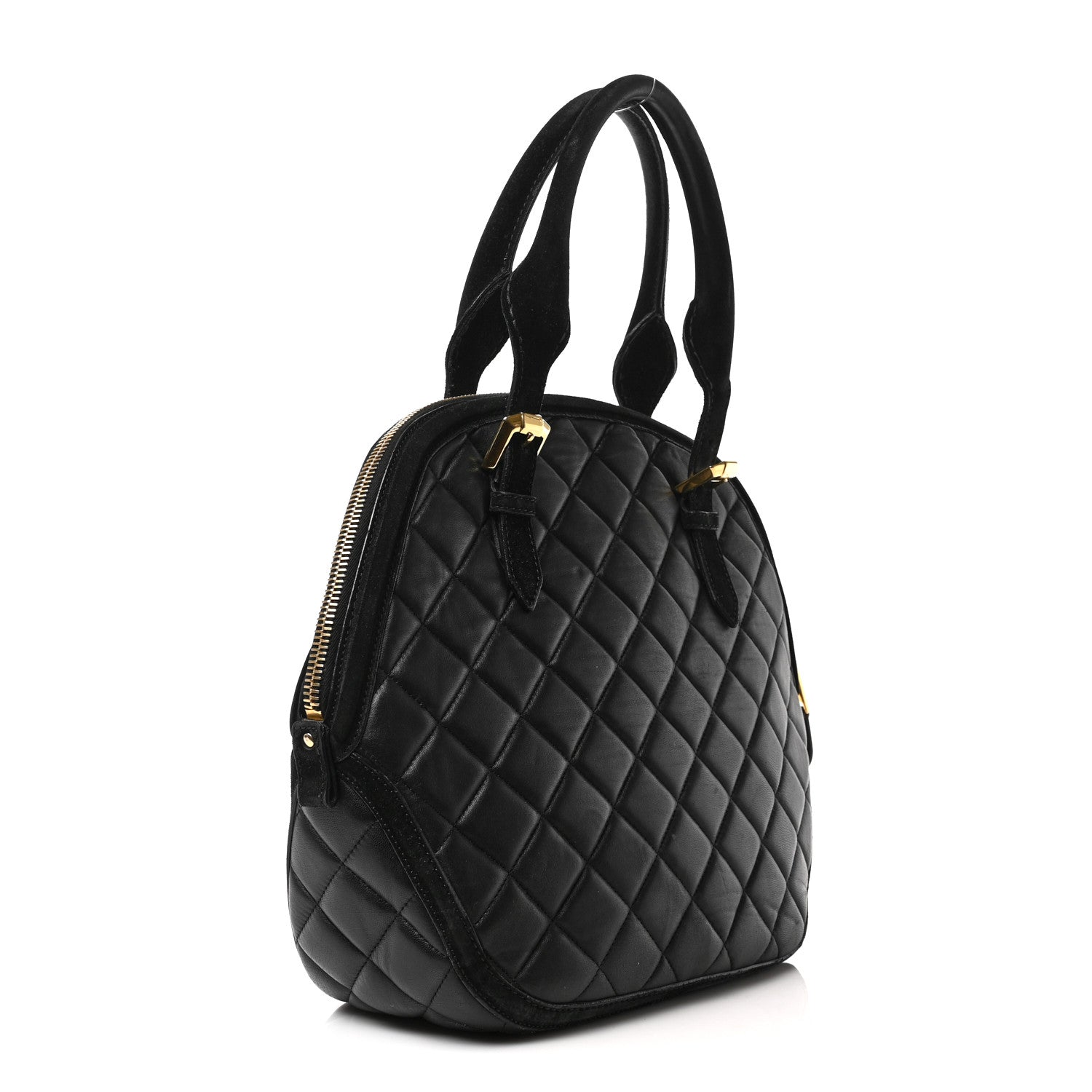 Burberry Prorsum Calfskin Quilted Country Animal Satchel Black 4 of 15