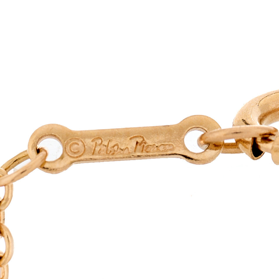 18K Rose Gold Diamond Double Loving Heart Bracelet
