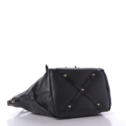 Burberry Calfskin House Check Small Salisbury Tote Black 4 of 13