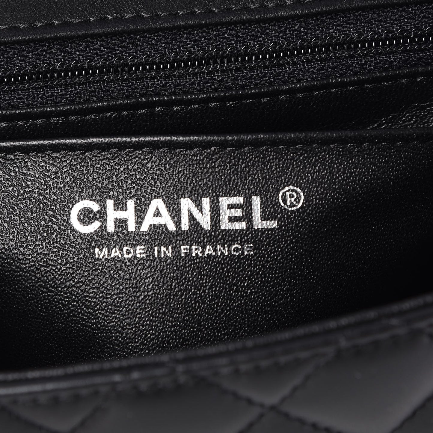 Lambskin Quilted Mini Square Flap Black