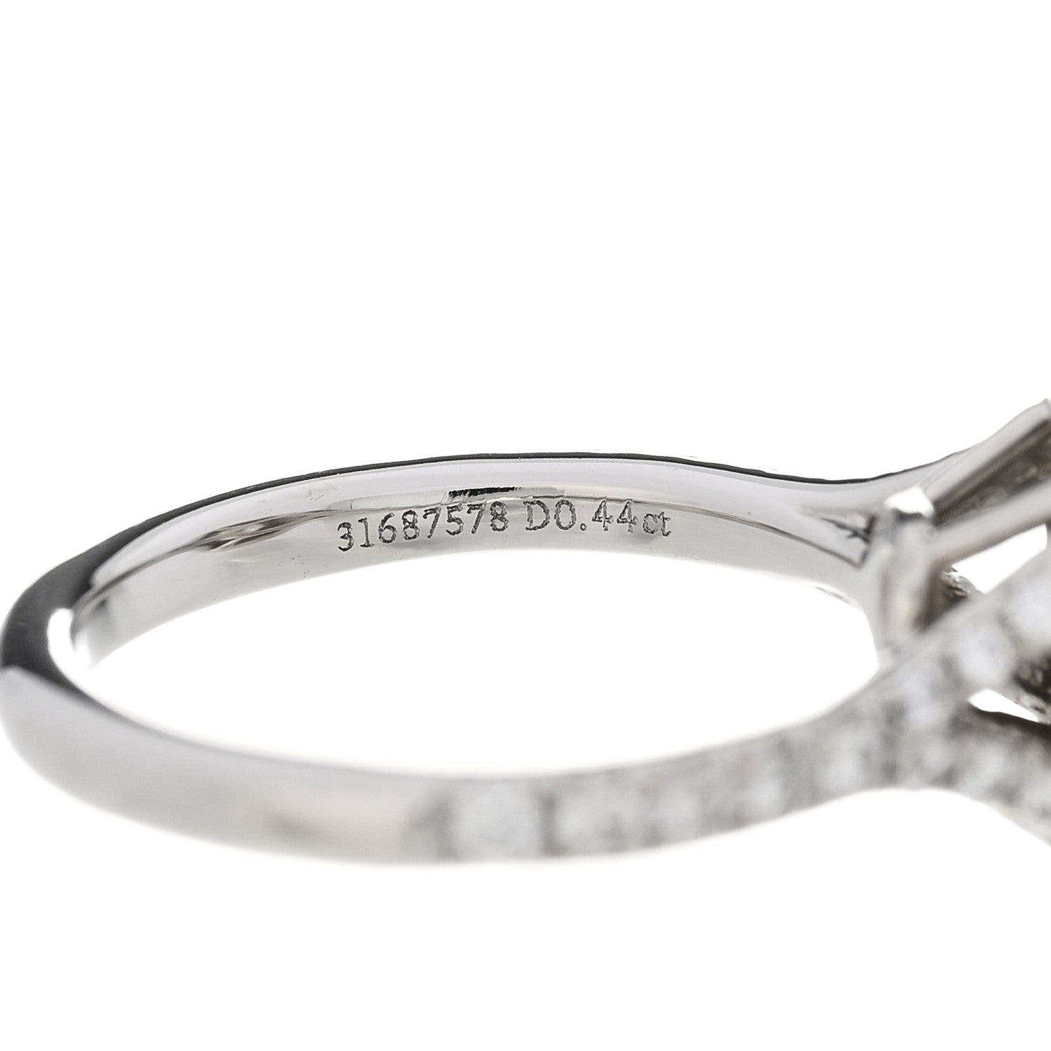 Tiffany Platinum Diamond .44ct Soleste Cushion Cut Double Halo Engagement Ring 44 3 5 of 8