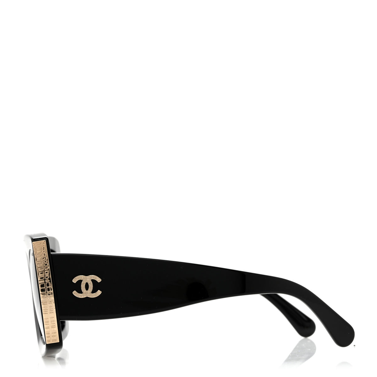 Chanel Acetate Rectangle Sunglasses 5435 Black 3 of 8