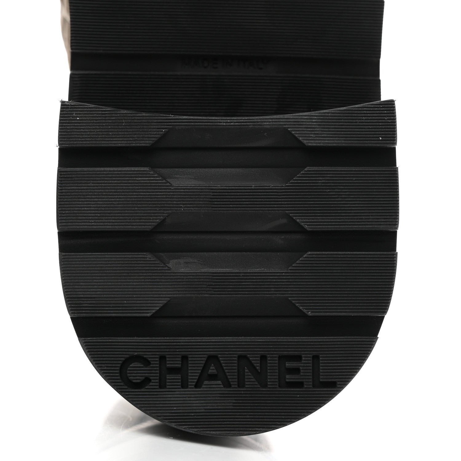 Chanel Calfskin Shiny Calfskin Quilted Lace Up Combat Boots 39 Dark Beige Black 8 of 9