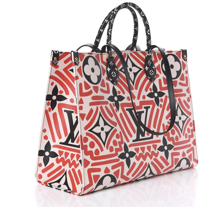 Louis Vuitton Monogram Giant Crafty Onthego GM Creme Rouge Black 2 of 8
