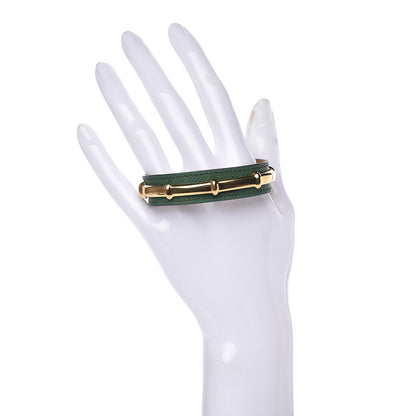 Hermes Courchevel Bamboo Bracelet Vert Clair 2 of 5