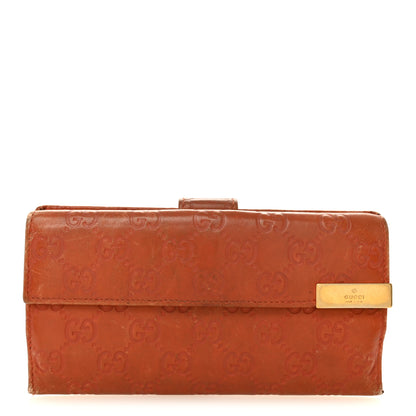 Gucci Guccissima Signature Dice Continental Wallet Orange 1 of 10
