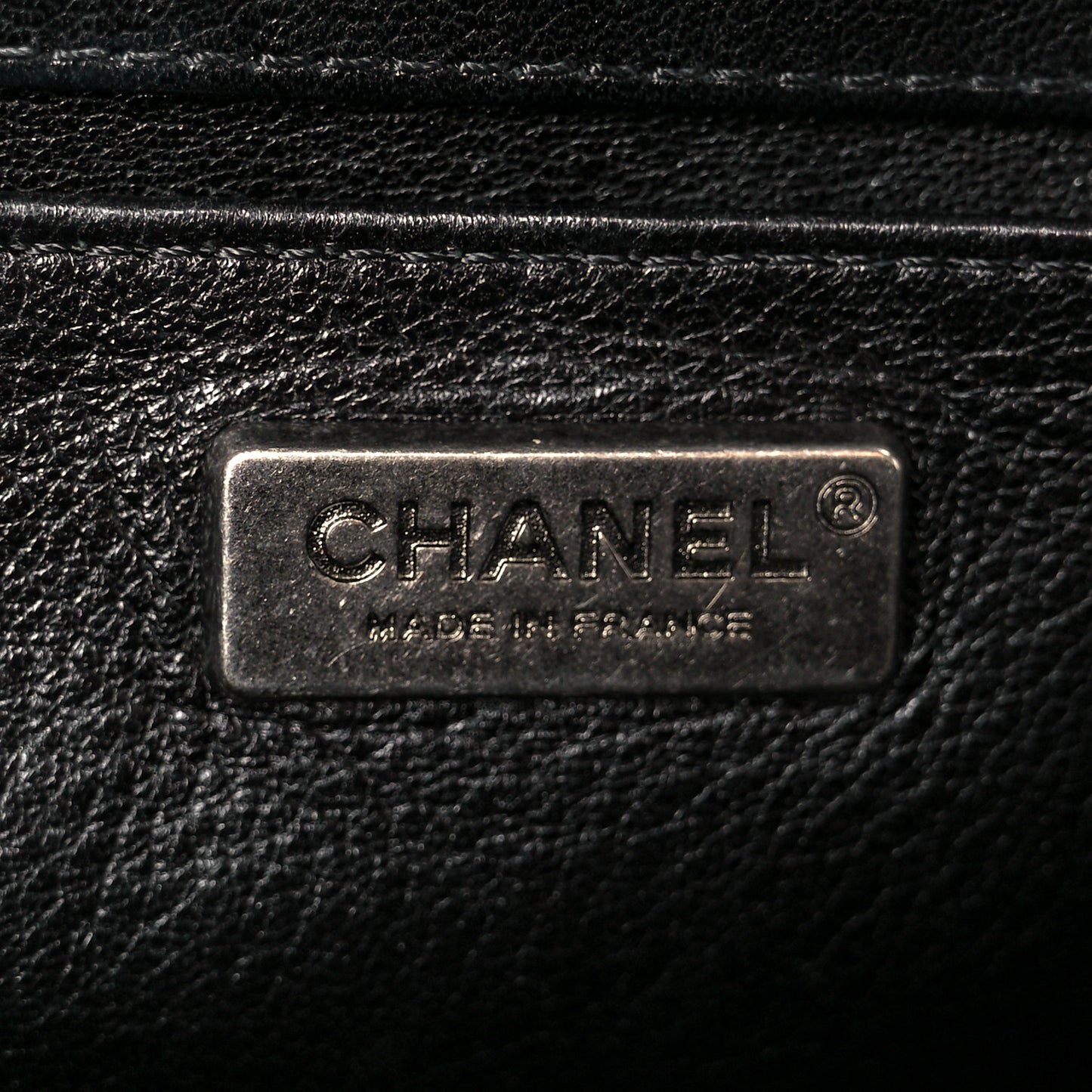 Lambskin Tweed Woven Medium Boy Flap Black