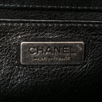 Chanel Lambskin Tweed Woven Medium Boy Flap Black 6 of 10