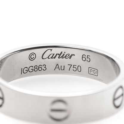Cartier 18K White Gold 5.5mm LOVE Ring 65 11 4 of 4