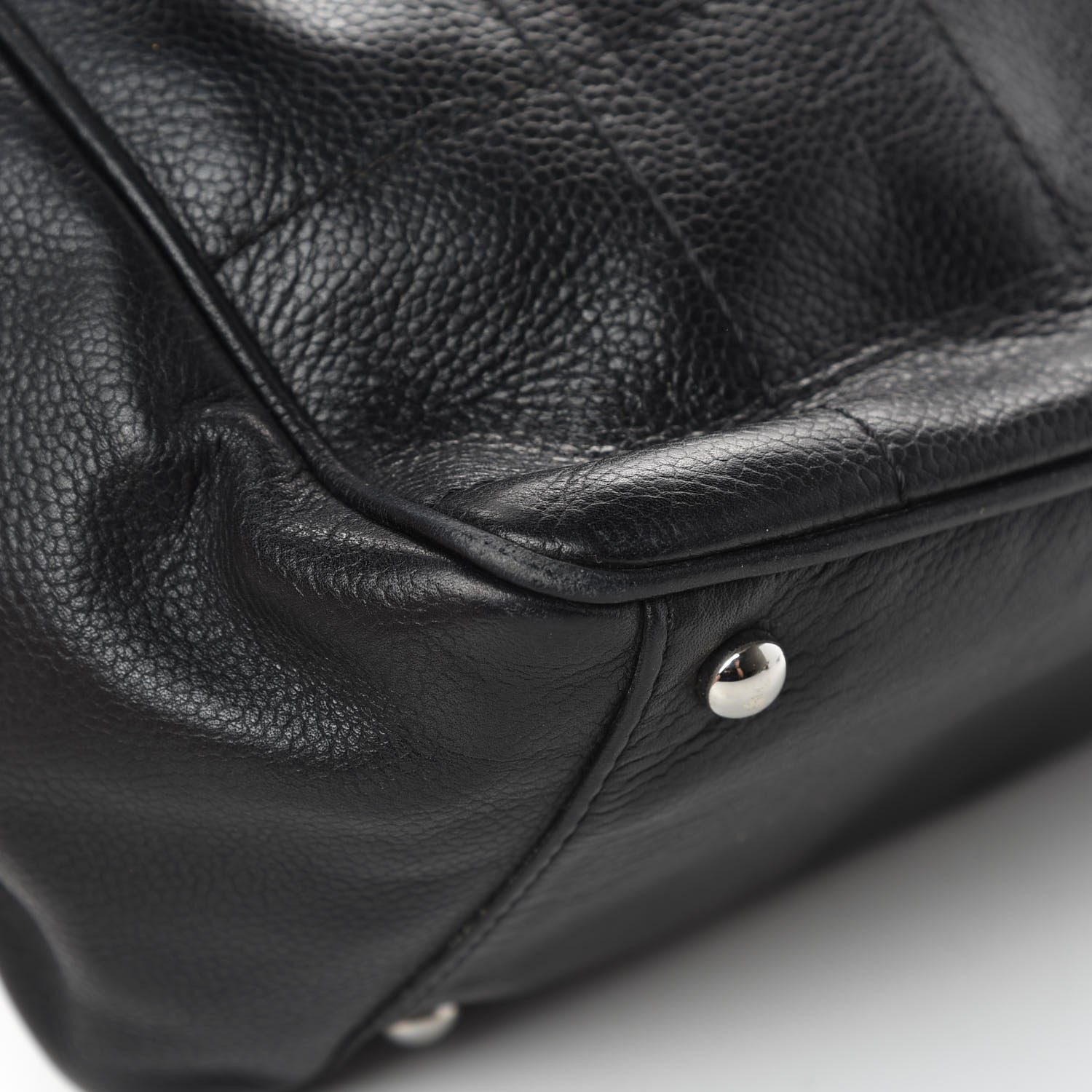 Chanel Caviar Square Stitched Tote Black 12 of 14