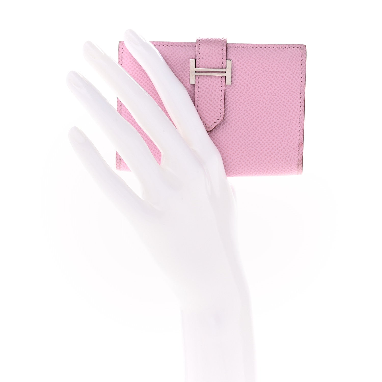 Hermes Epsom Bearn Card Holder Wallet Mauve Sylvestre 2 of 7