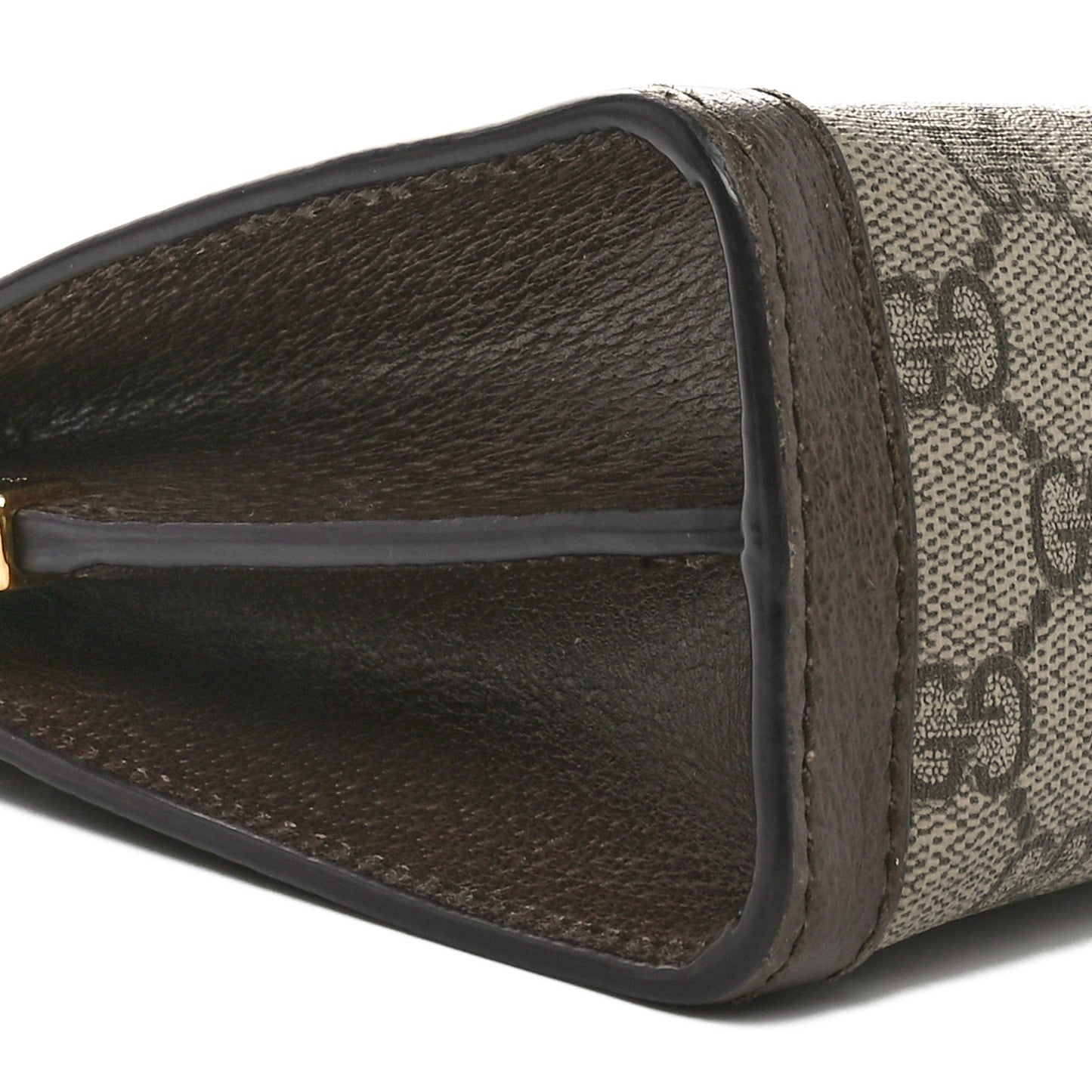 GG Supreme Monogram Web Small Ophidia Chain Shoulder Bag Brown