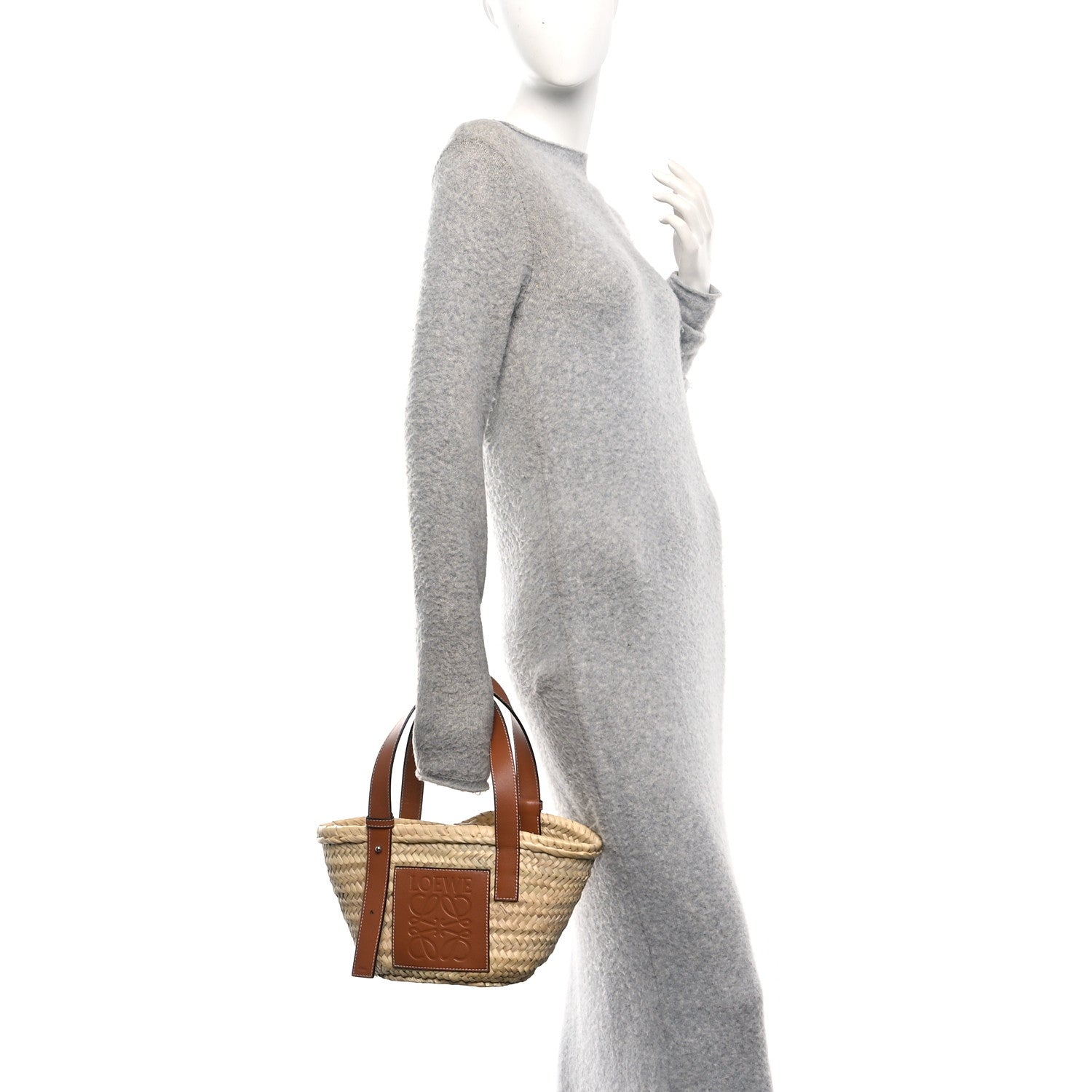 Loewe Raffia Small Basket Tote Bag Natural Tan 2 of 10