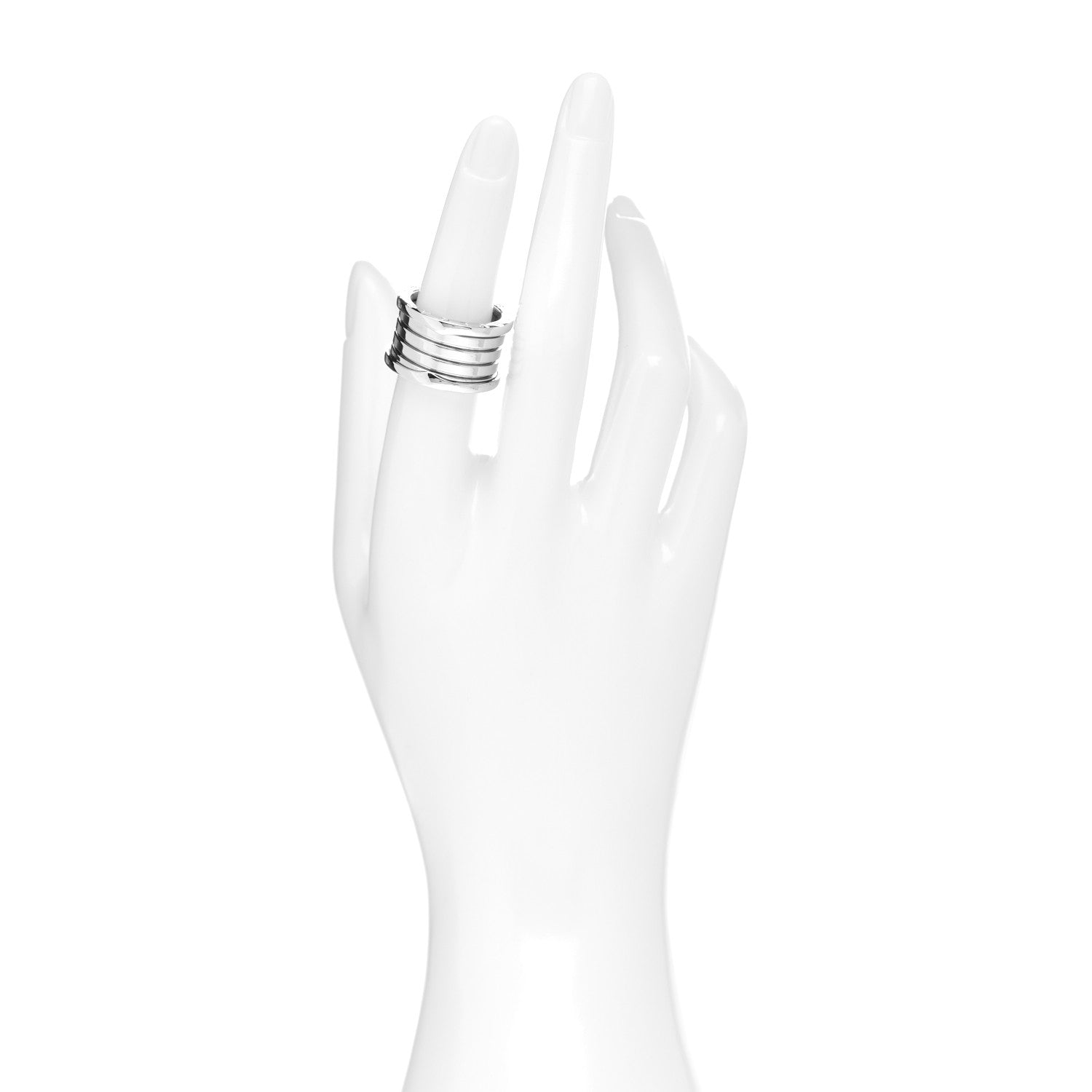 Bulgari 18K White Gold B.Zero1 Five-Band Ring 54 6.75 2 of 5