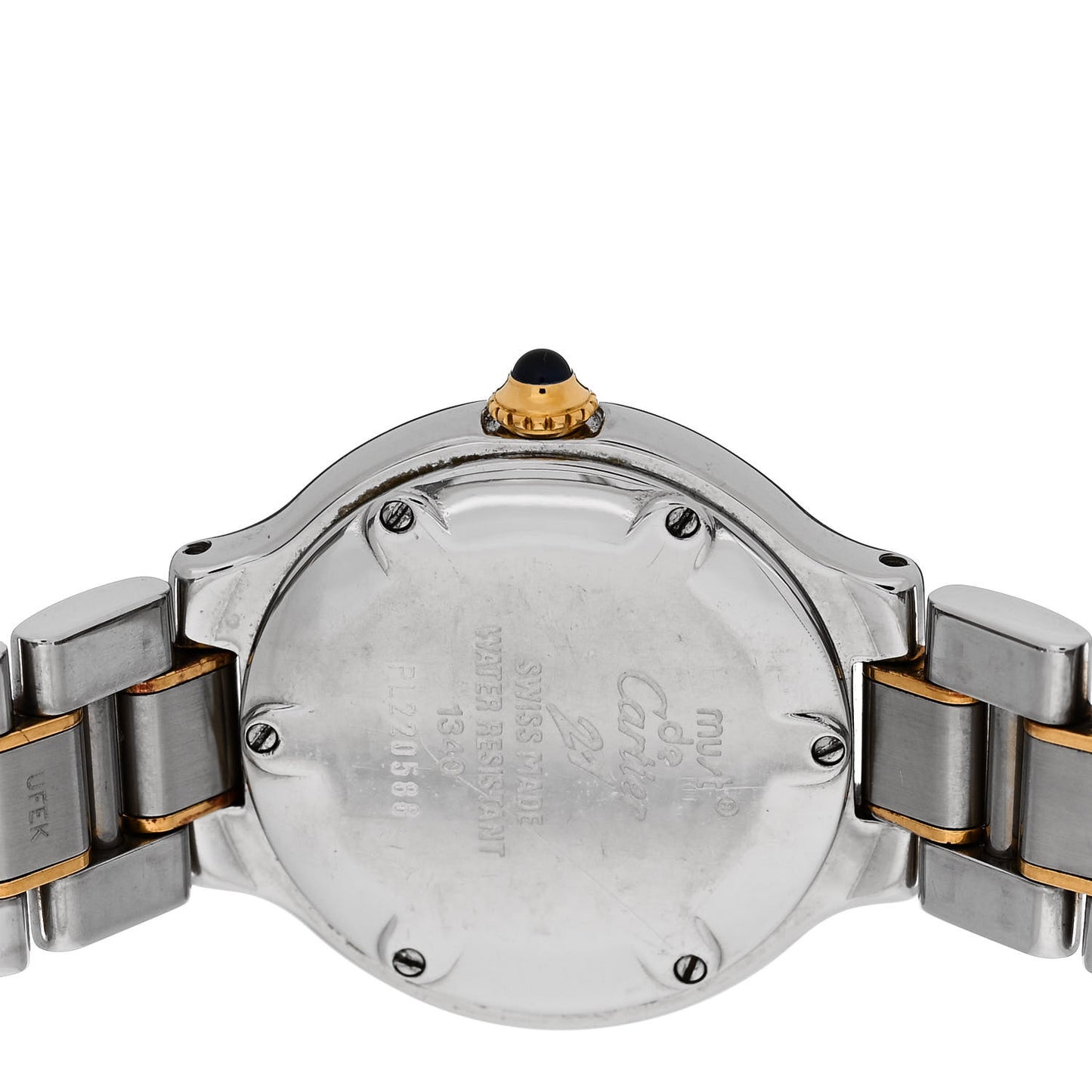 Stainless Steel 18K Yellow Gold 28mm Must de 21 Quartz Watch