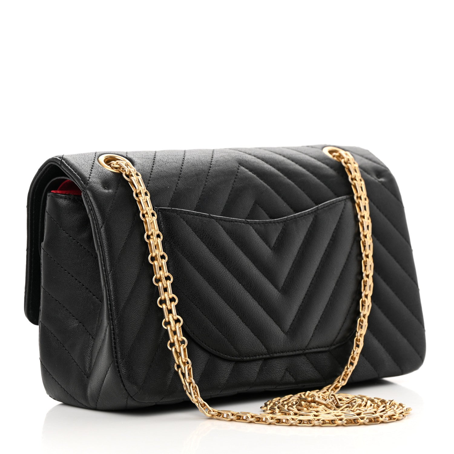 Chanel Sheepskin Chevron Quilted 2.55 Reissue 225 Flap Black 3 of 14