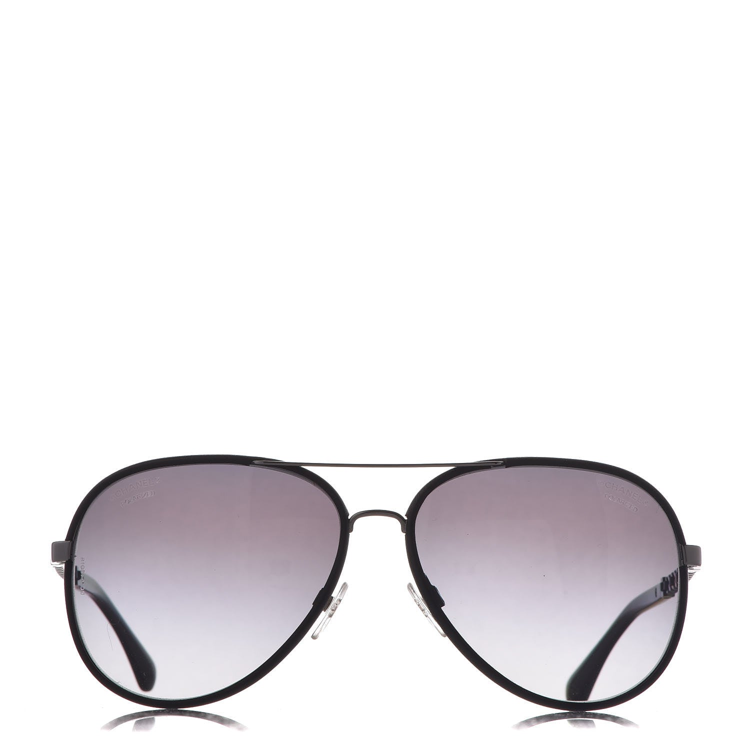 Chanel Polarized Pilot Winter Sunglasses 4219 Black 3 of 9