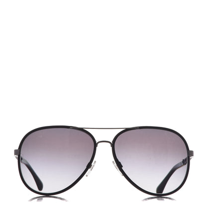 Chanel Polarized Pilot Winter Sunglasses 4219 Black 3 of 9