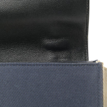 Celine Smooth Calfskin Linen Small Tri-Color Trapeze Black Navy Blue 10 of 17
